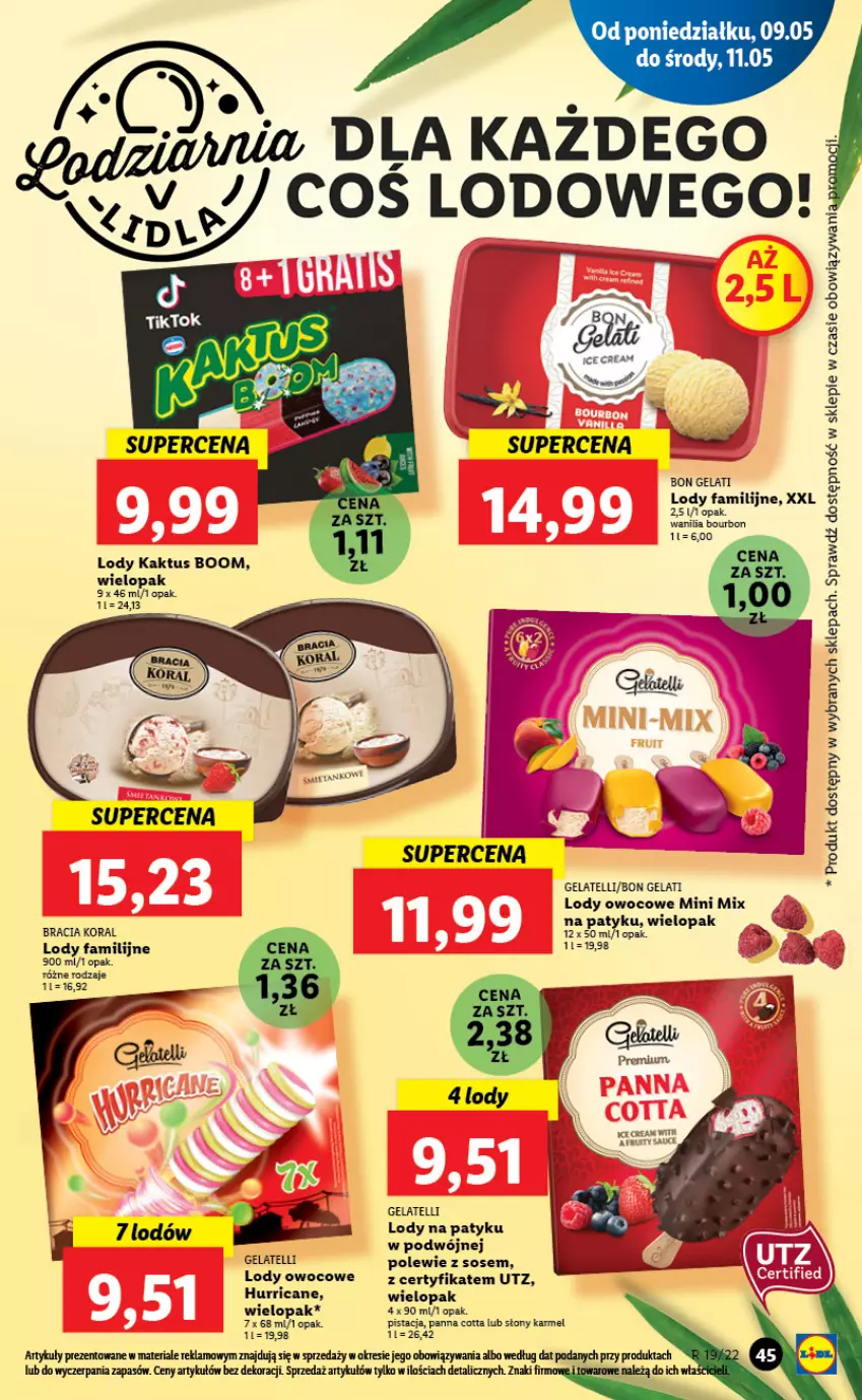 Gazetka promocyjna Lidl - GAZETKA - ważna 09.05 do 11.05.2022 - strona 45 - produkty: Bourbon, Fa, Kaktus, Lody, Panna cotta, Sos