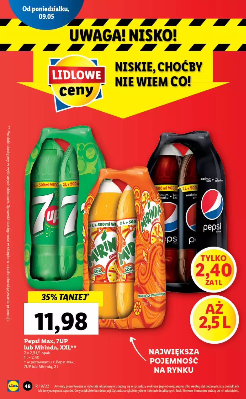 Gazetka promocyjna Lidl - GAZETKA - ważna 09.05 do 11.05.2022 - strona 48 - produkty: 7up, Pepsi, Pepsi max, Por, Waga