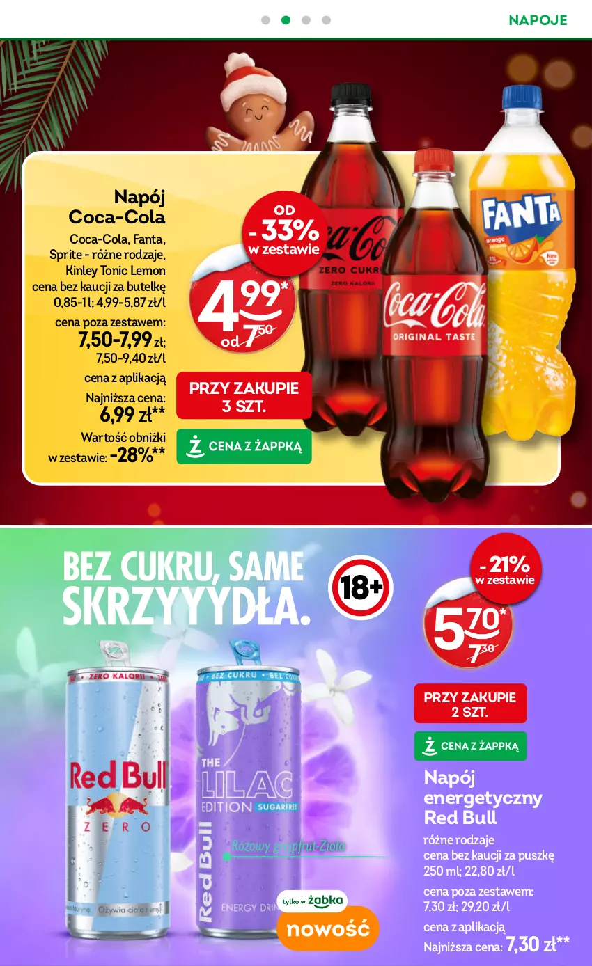 Gazetka promocyjna Żabka - ważna 03.12 do 16.12.2025 - strona 23 - produkty: Coca-Cola, Fa, Fanta, Napój, Napój energetyczny, Napoje, Red Bull, Sprite