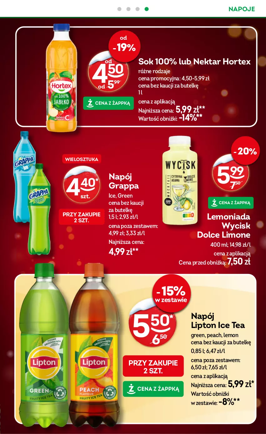 Gazetka promocyjna Żabka - ważna 03.12 do 16.12.2025 - strona 25 - produkty: Gra, Grappa, Hortex, Ice tea, Lemoniada, Lipton, Napój, Napoje, Nektar, Sok