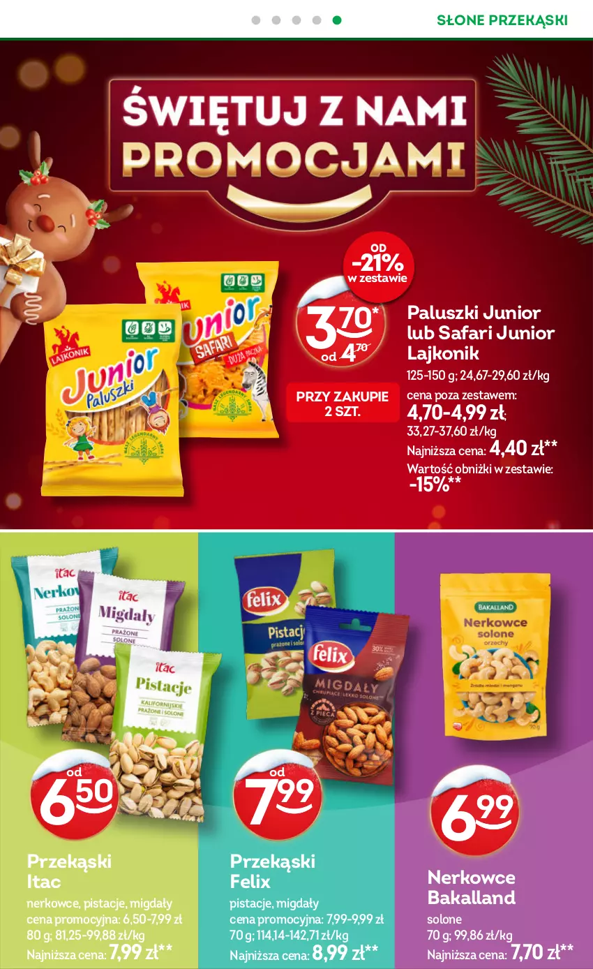 Gazetka promocyjna Żabka - ważna 03.12 do 16.12.2025 - strona 30 - produkty: Bakalland, Fa, Felix, Lajkonik, Migdały, Pistacje