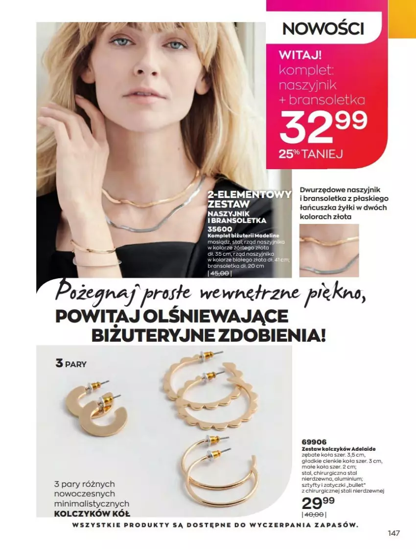 Gazetka promocyjna Avon - Katalog Avon online 4/2021 - ważna 01.04 do 30.04.2021 - strona 147 - produkty: Bransoletka, Fa, Naszyjnik