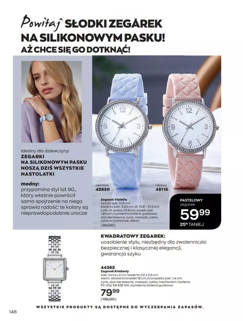 Gazetka promocyjna Avon - Katalog Avon online 4/2021 - ważna 01.04 do 30.04.2021 - strona 148 - produkty: Bateria, Cynk, Pasek, Piec, Zegar, Zegarek