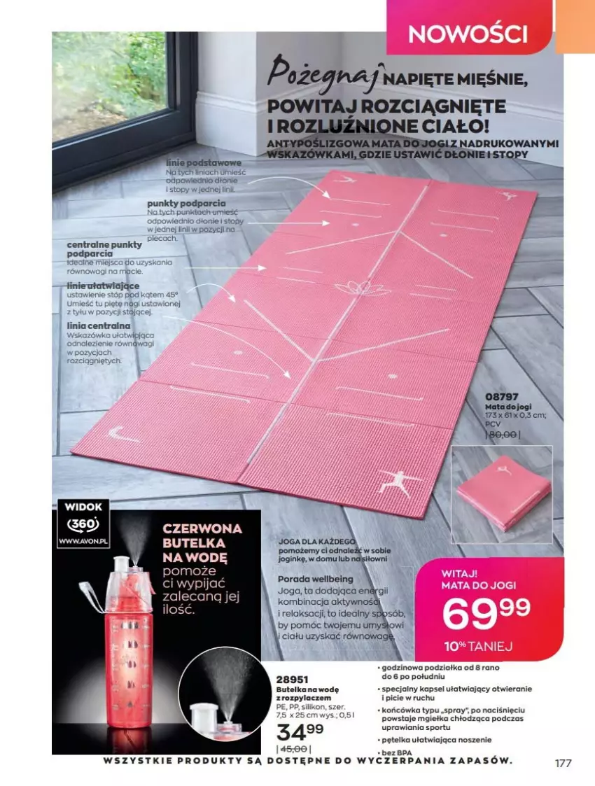 Gazetka promocyjna Avon - Katalog Avon online 4/2021 - ważna 01.04 do 30.04.2021 - strona 177 - produkty: Mata do jogi, Por, Sport, Top, Wagi