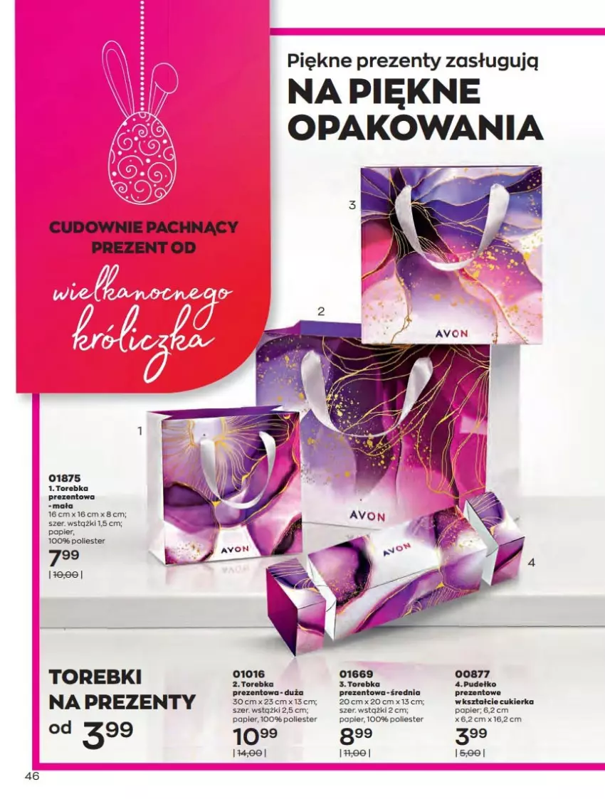 Gazetka promocyjna Avon - Katalog Avon online 4/2021 - ważna 01.04 do 30.04.2021 - strona 46 - produkty: Cukier, Papier, Pudełko, Torebka