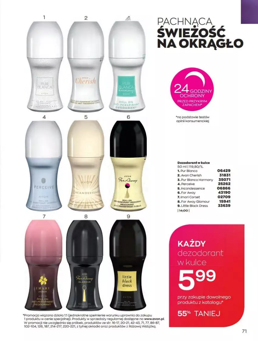 Gazetka promocyjna Avon - Katalog Avon online 4/2021 - ważna 01.04 do 30.04.2021 - strona 71 - produkty: Dres, Fa, Lack, Por, Pur