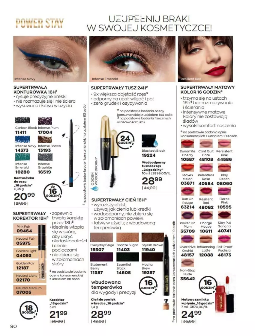 Gazetka promocyjna Avon - Katalog Avon online 4/2021 - ważna 01.04 do 30.04.2021 - strona 90 - produkty: Cień, Fa, Inka, Lack, LG, Melon, Por, Sok, Szminka, Top, Tusz