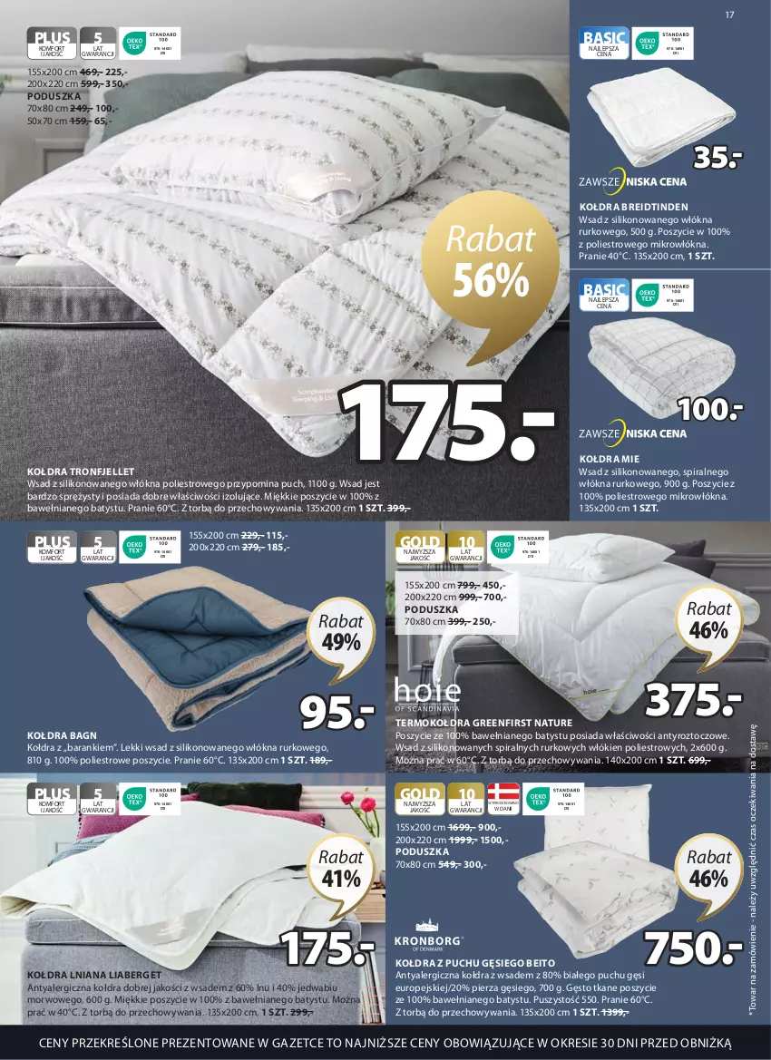 Gazetka promocyjna Jysk - Oferta tygodnia - ważna 17.05 do 20.06.2023 - strona 18 - produkty: Kołdra, Kołdra z puchu, Poduszka, Termokołdra