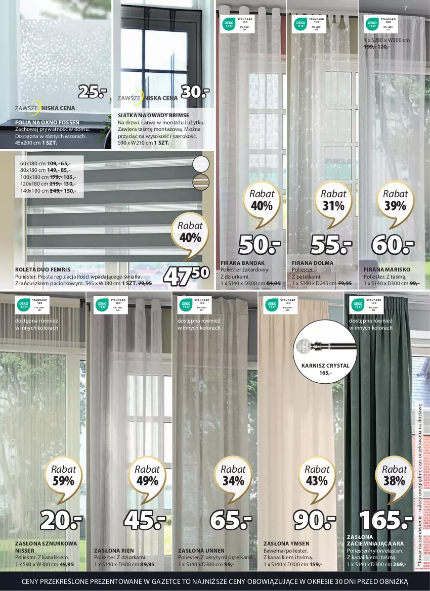 Gazetka promocyjna Jysk - Oferta tygodnia - ważna 17.05 do 20.06.2023 - strona 8 - produkty: Drzwi, Firana, Folia na okno, Karnisz, Okno, Olma, Roleta, Ser, Siatka, Sok, Wełna, Zasłona