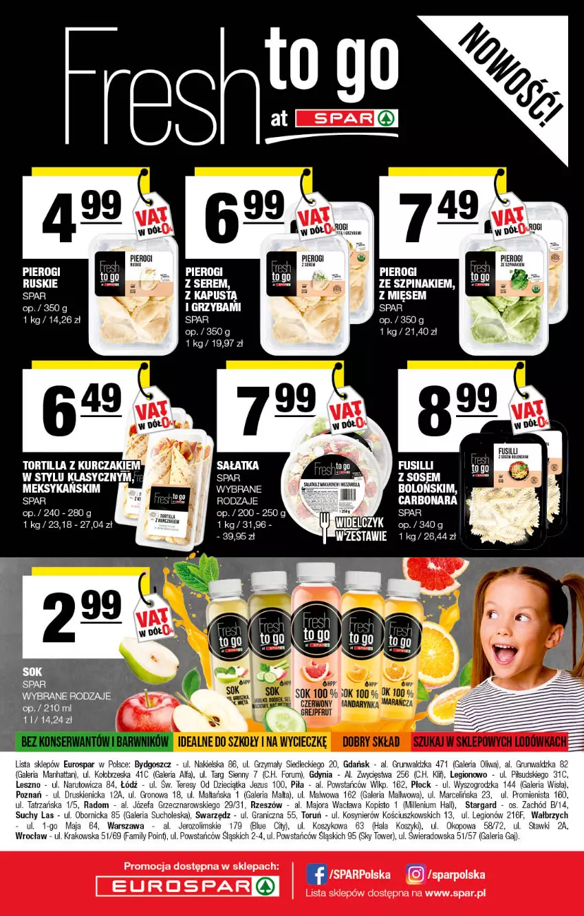 Gazetka promocyjna Spar - EuroSpar - ważna 15.08 do 25.08.2022 - strona 16 - produkty: Dzieci, Fa, Gra, Kapustą, Kosz, Oliwa, Pierogi, Rum, Ser, Szpinak