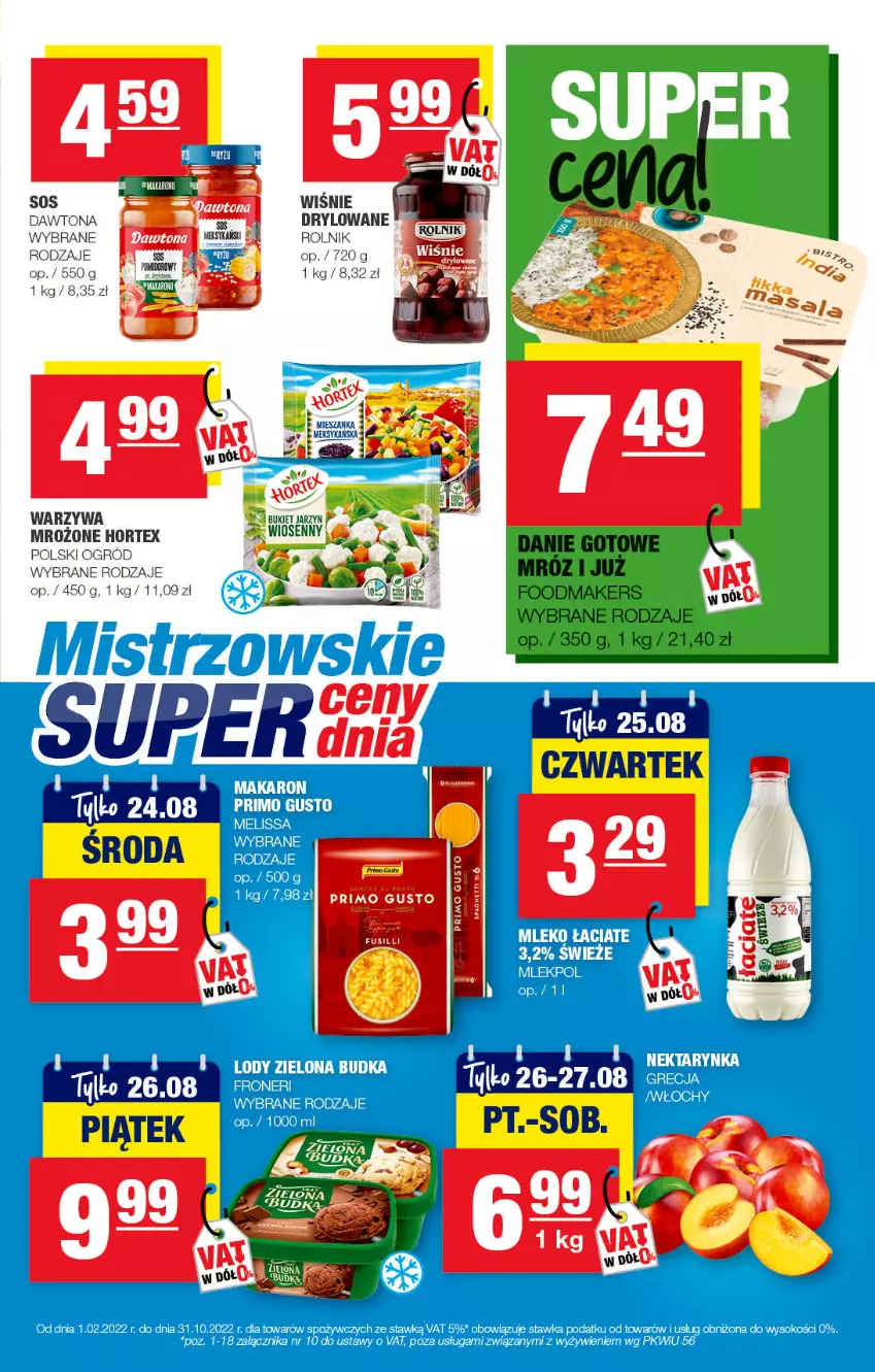 Gazetka promocyjna Spar - EuroSpar - ważna 15.08 do 25.08.2022 - strona 9 - produkty: Danie gotowe, Dawtona, Rolnik, Sos, Warzywa