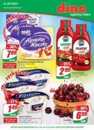 Gazetka promocyjna Dino - Gazetka - Gazetka - ważna od 27.07 do 27.07.2021 - strona 1 - produkty: Ketchup, JBL, Danone, Jogurt, Mleczko, Fanta, Fa