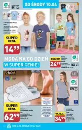 Gazetka promocyjna Aldi - Pełna oferta - Gazetka - ważna od 13.04 do 13.04.2024 - strona 22 - produkty: Klapki, Top, BIC, T-shirt, Wełna, Moda, Dzieci, Piżama, Fa