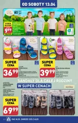 Gazetka promocyjna Aldi - Pełna oferta - Gazetka - ważna od 13.04 do 13.04.2024 - strona 30 - produkty: Sandał, T-shirt, Wełna, Dzieci