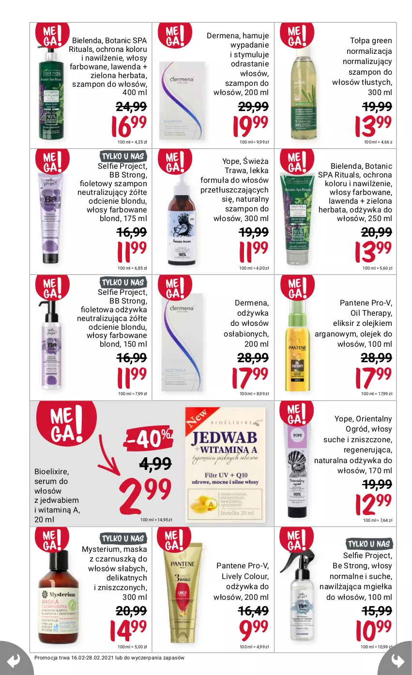 Gazetka promocyjna Rossmann - Luty II - ważna 16.02 do 28.02.2021 - strona 12 - produkty: Bielenda, Dermena, Fa, Herbata, Pantene, Rum, Ser, Serum, Szampon