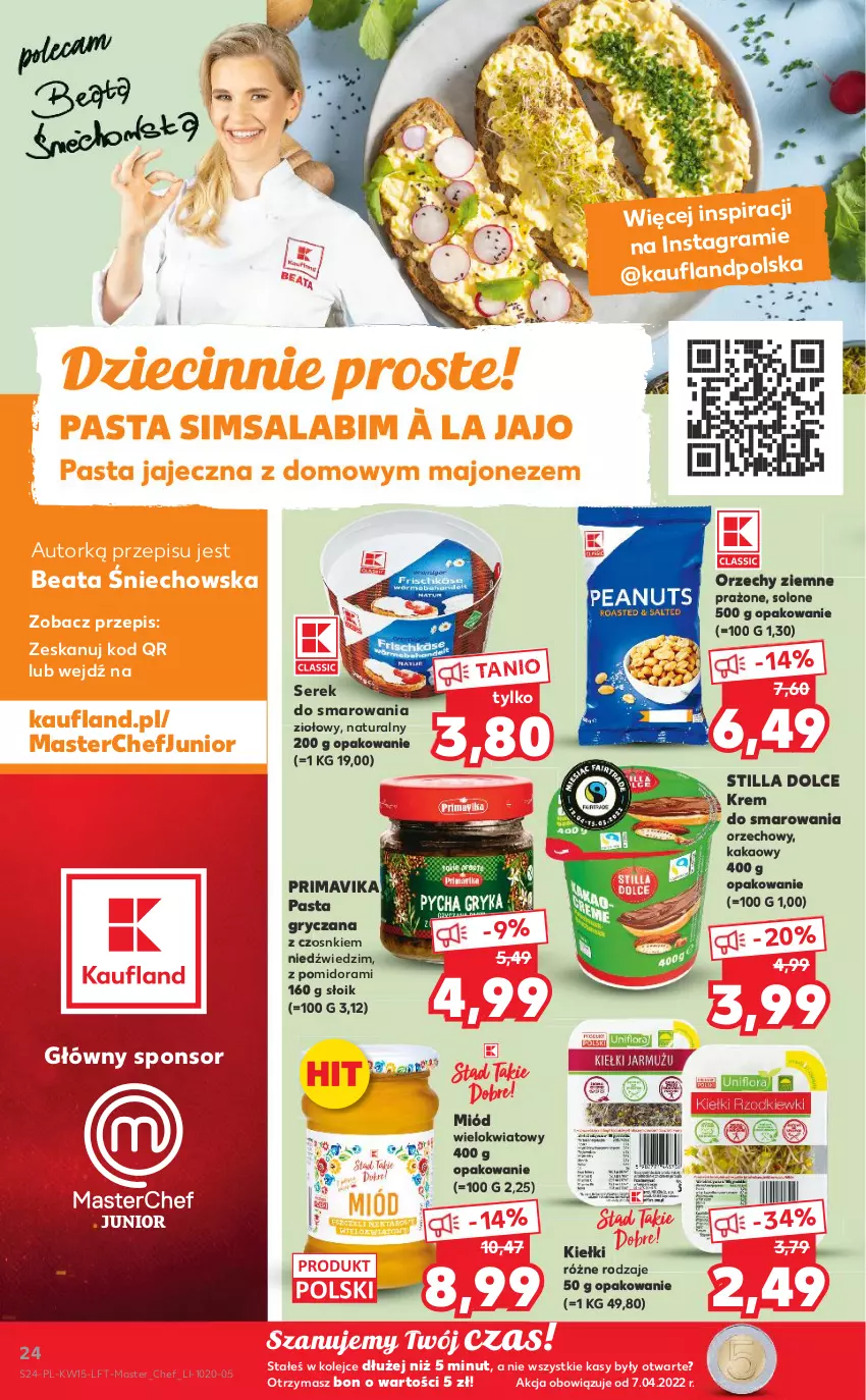 Gazetka promocyjna Kaufland - OFERTA TYGODNIA - ważna 13.04 do 20.04.2022 - strona 24 - produkty: Dzieci, Gra, Gry, Kakao, Kiełki, Majonez, Miód, Olej, Prima, Primavika, Ser, Serek