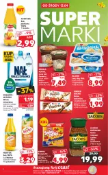 Gazetka promocyjna Kaufland - OFERTA TYGODNIA - Gazetka - ważna od 20.04 do 20.04.2022 - strona 4 - produkty: Nałęczowianka, Kawa rozpuszczalna, Sok, Kinder Bueno, Big Milk, Kawa, Jacobs Krönung, Lody, Fortuna, Sok jabłkowy, Algida, Baton, Woda mineralna, Jacobs, Woda, Olej, Kinder, Nimm2, Nektar, Hortex, LG
