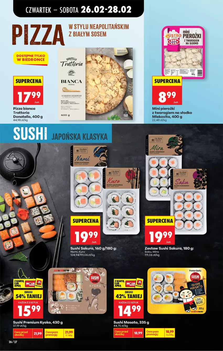 Gazetka promocyjna Biedronka - Od Czwartku - ważna 26.02 do 04.03.2026 - strona 30 - produkty: Fa, Mleko, Mlekovita, Pizza, Sos, Sushi