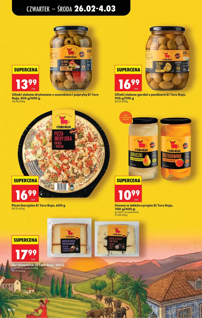 Gazetka promocyjna Biedronka - Od Czwartku - ważna 26.02 do 04.03.2026 - strona 48 - produkty: Brzoskwinie, Gruszki, Oliwki, Oliwki zielone, Owoce, Pizza, Syrop