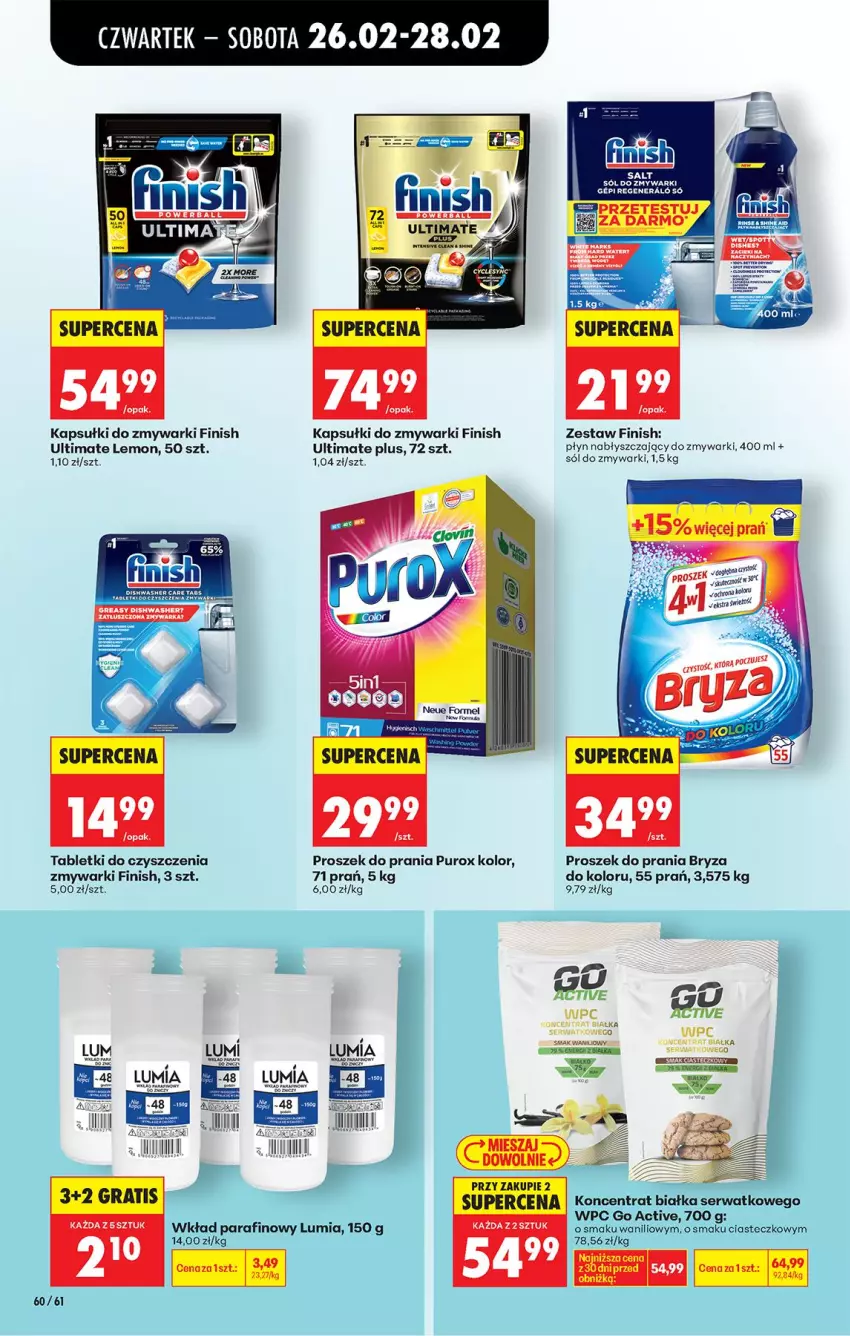 Gazetka promocyjna Biedronka - Od Czwartku - ważna 26.02 do 04.03.2026 - strona 72 - produkty: Bryza, Finish, Gra, Płyn nabłyszczający, Proszek do prania, Pur, Sól, Tablet, Zmywarki