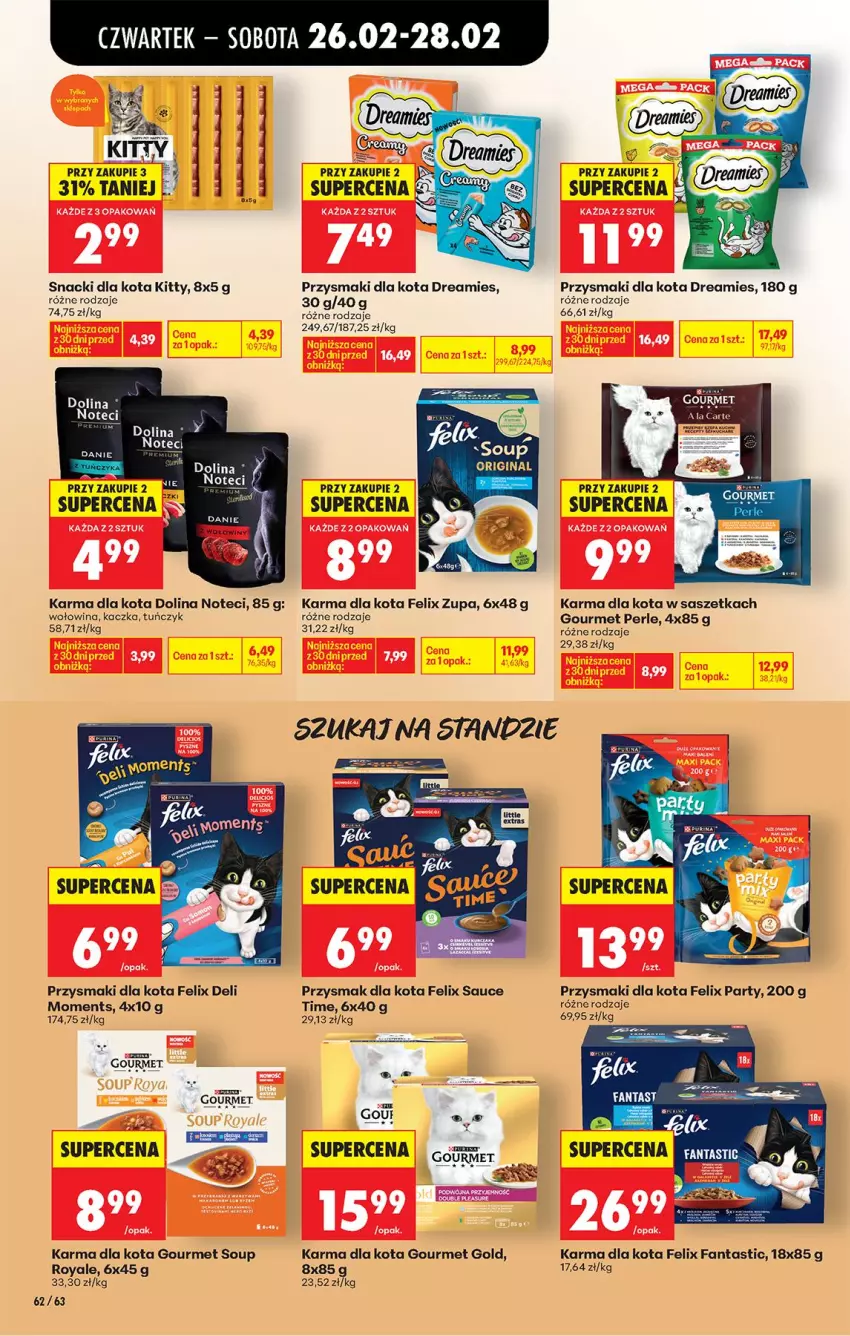 Gazetka promocyjna Biedronka - Od Czwartku - ważna 26.02 do 04.03.2026 - strona 74 - produkty: Fa, Fanta, Felix, Gourmet Gold, Kaczka, Moments, Przysmak dla kota, Przysmaki, Pur, Tuńczyk, Wołowina, Zupa