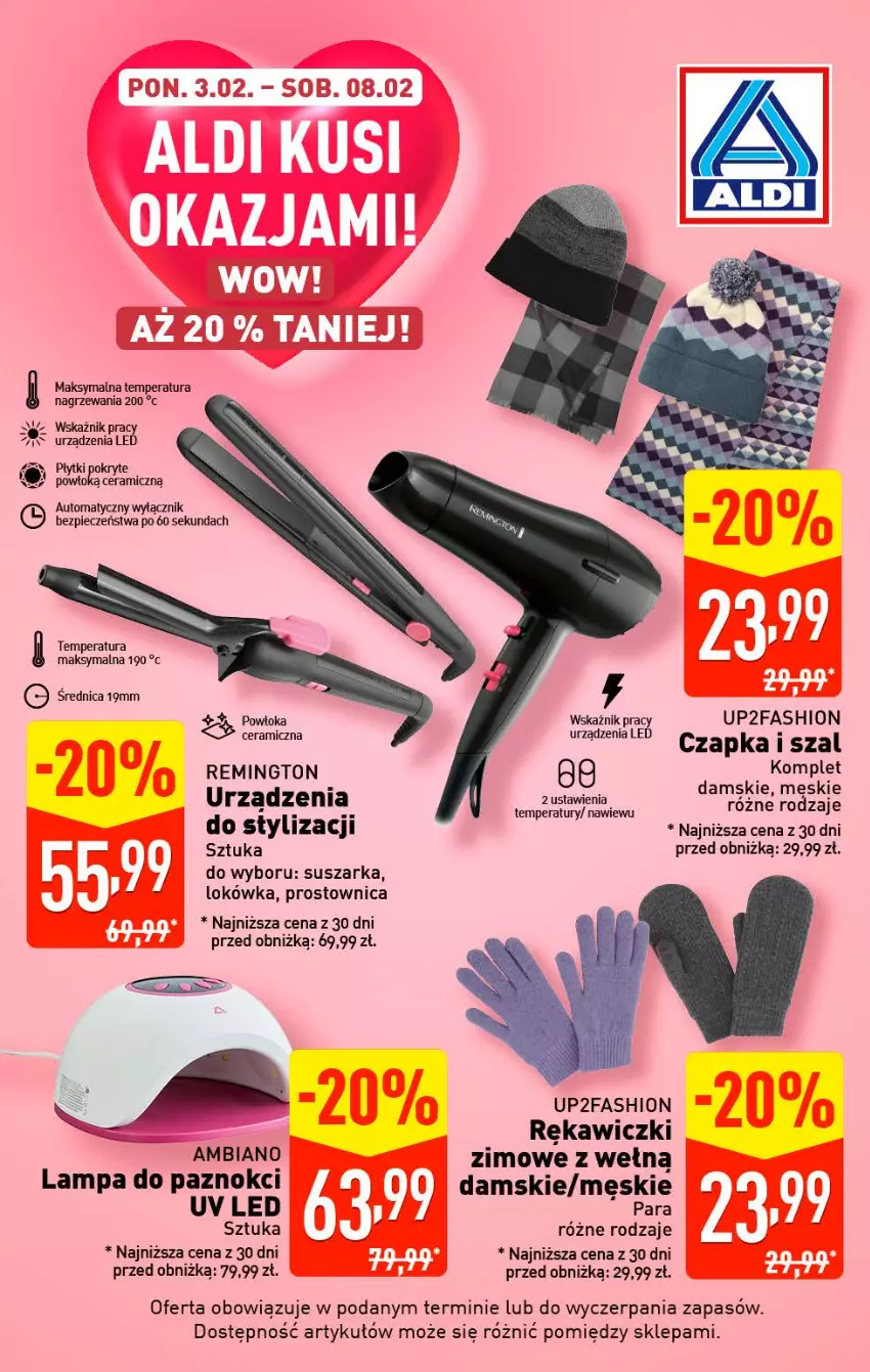 Gazetka promocyjna Aldi - Okazje na weekend - ważna 06.02 do 08.02.2025 - strona 5 - produkty: Fa, Lampa, LG, Lokówka, Piec, Remington, Suszarka