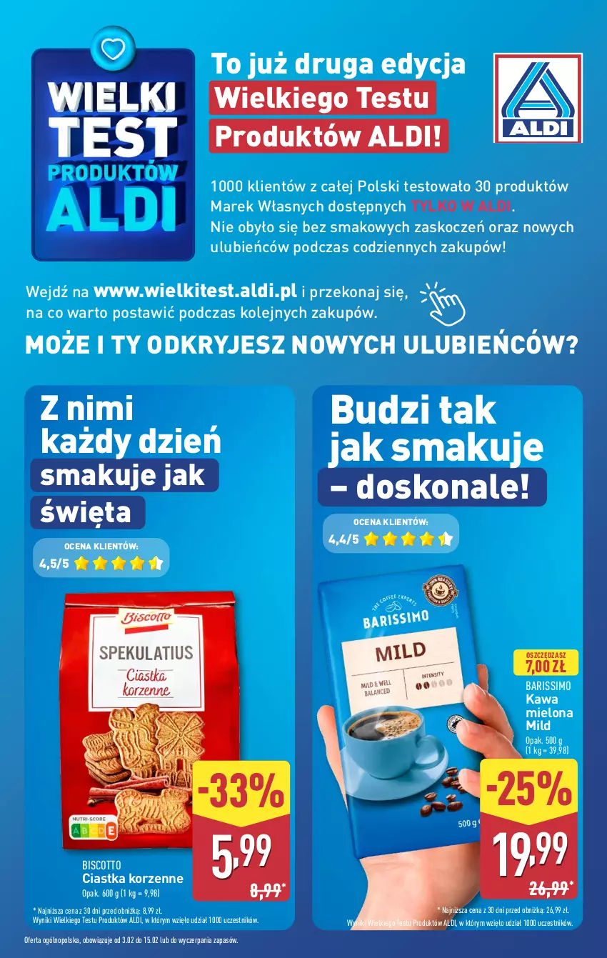 Gazetka promocyjna Aldi - Okazje na weekend - ważna 06.02 do 08.02.2025 - strona 8 - produkty: Ciastka, Kawa, Kawa mielona, Koc, Olej