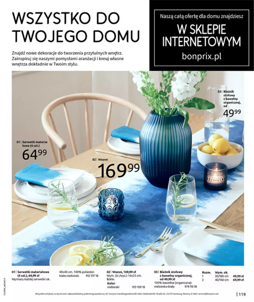Gazetka promocyjna Bonprix - POWRÓT MODY LAT 70. - ważna 02.09 do 13.10.2025 - strona 121 - produkty: Bieżnik, Koc, Ser, Serwetki, Sos, Top, Wełna