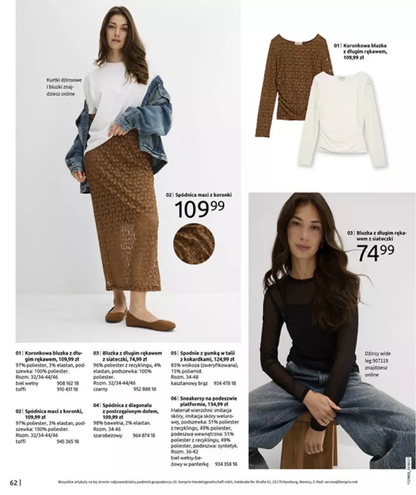 Gazetka promocyjna Bonprix - POWRÓT MODY LAT 70. - ważna 02.09 do 13.10.2025 - strona 64 - produkty: Fa, Kasia, Spódnica, Spodnie, Top