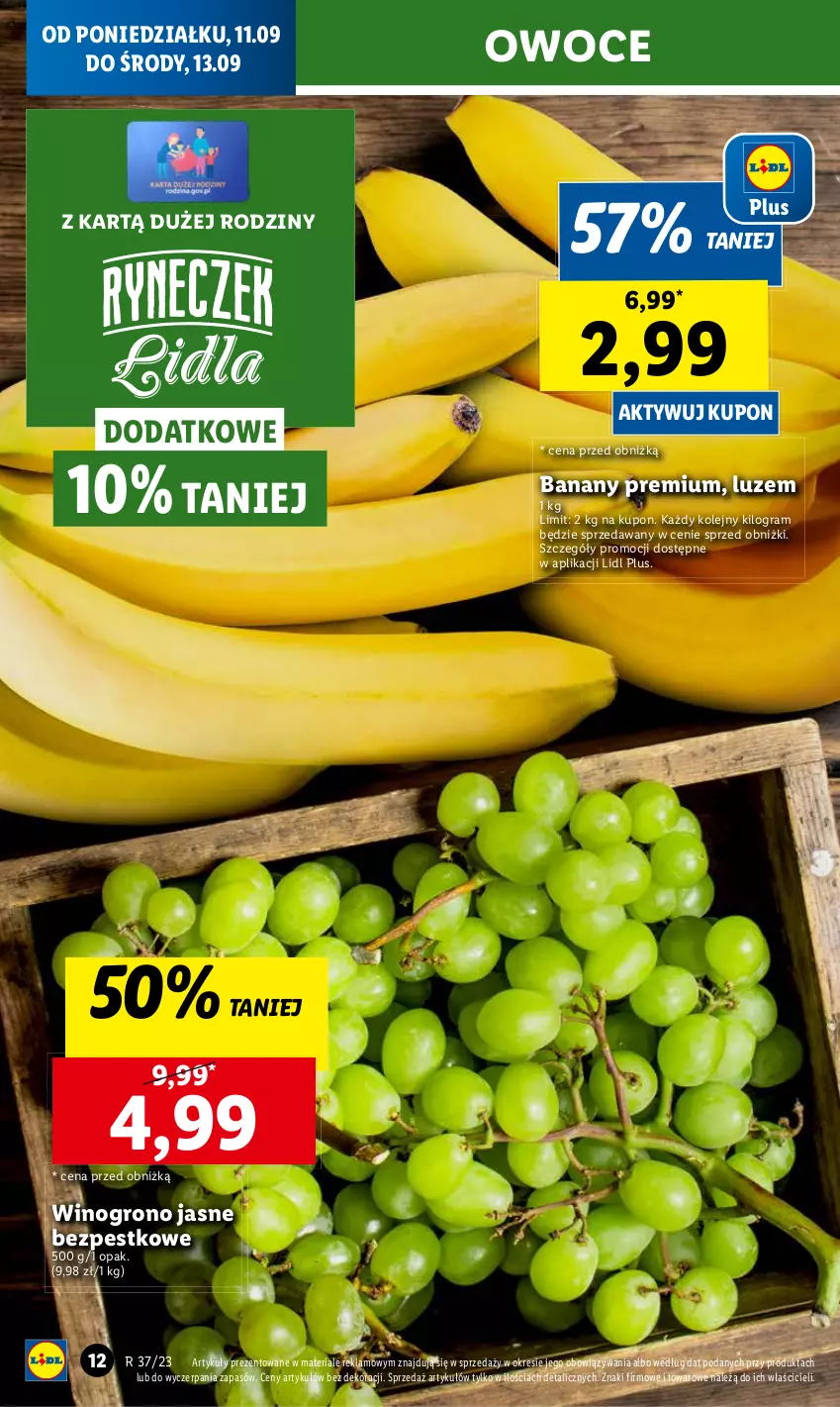 Gazetka promocyjna Lidl - GAZETKA - ważna 11.09 do 13.09.2023 - strona 14 - produkty: Banany, Chleb, Gra, Olej, Owoce, Ser, Wino