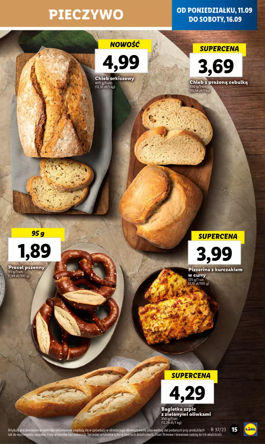 Gazetka promocyjna Lidl - GAZETKA - ważna 11.09 do 13.09.2023 - strona 23 - produkty: Chleb, Fa, Kurczak, Piec, Pieczywo, Pizzerina