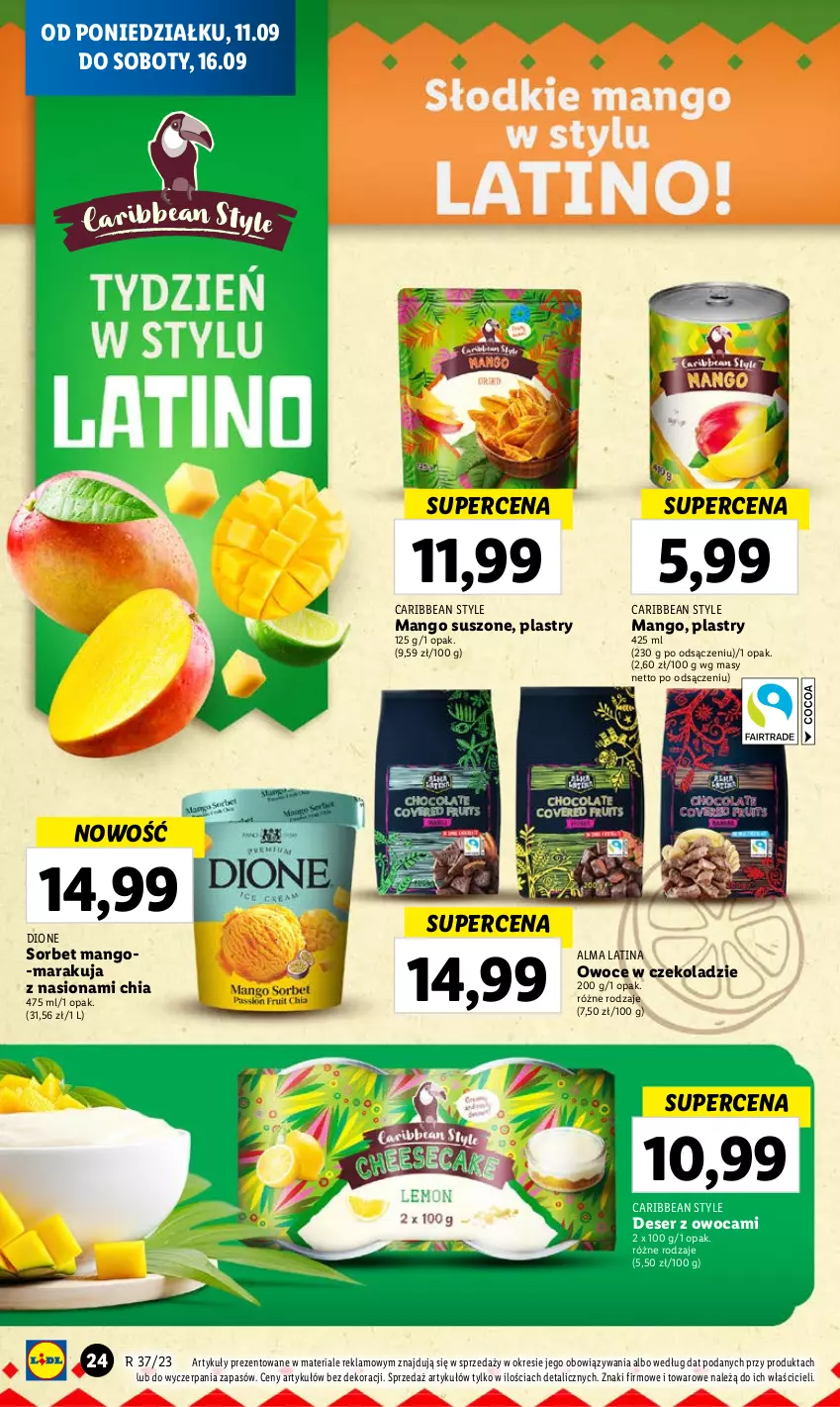 Gazetka promocyjna Lidl - GAZETKA - ważna 11.09 do 13.09.2023 - strona 36 - produkty: Chia, Deser, Mango, Mango suszone, Owoce, Ser