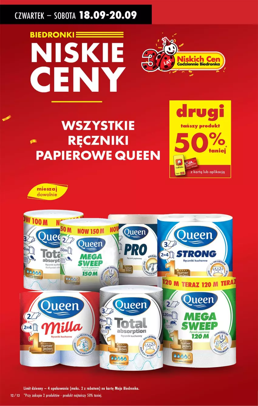 Gazetka promocyjna Biedronka - Od Czwartku - ważna 18.09 do 24.09.2025 - strona 12 - produkty: Fa, Papier, Ręcznik