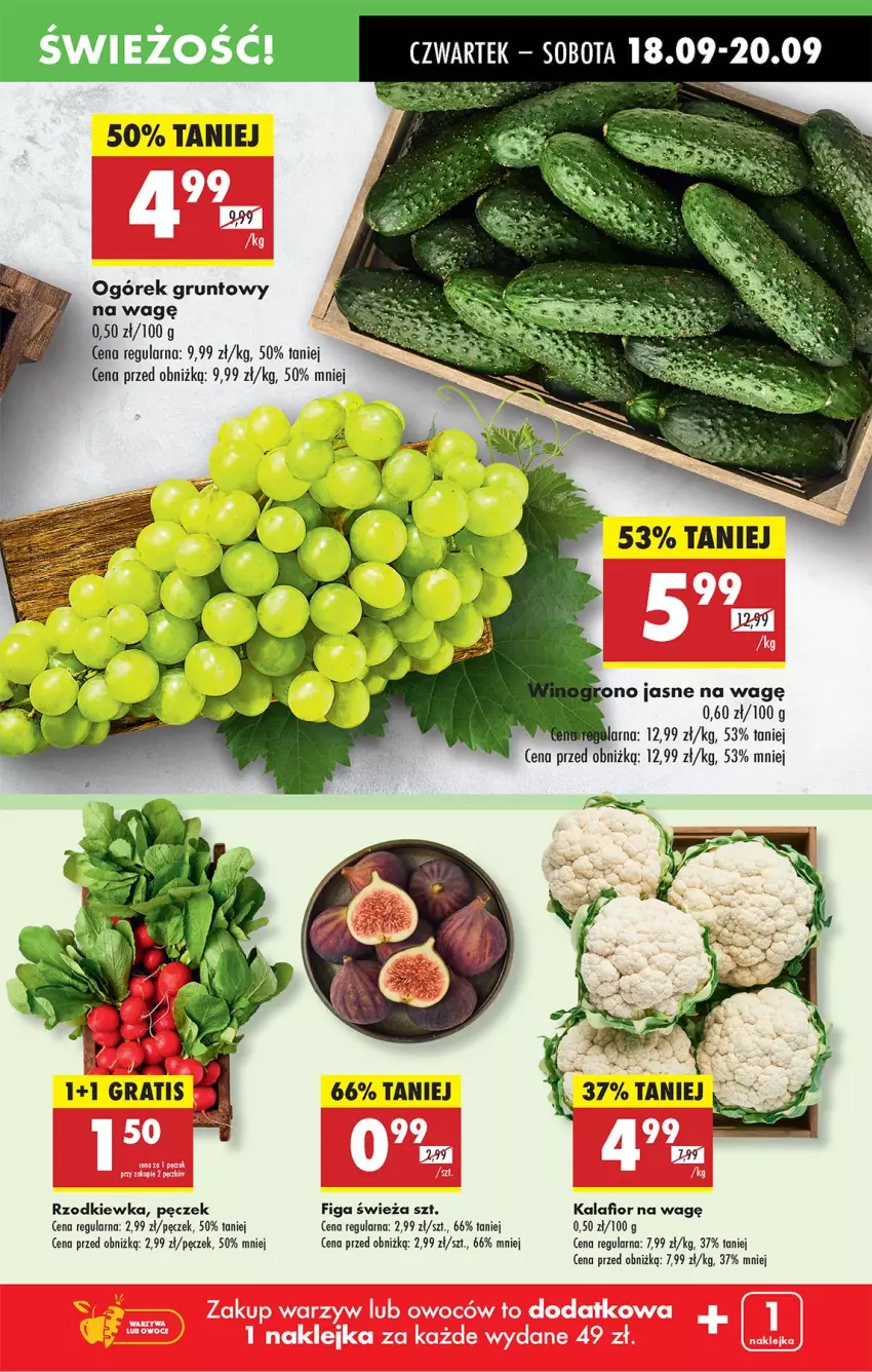 Gazetka promocyjna Biedronka - Od Czwartku - ważna 18.09 do 24.09.2025 - strona 17 - produkty: Grunt, Kalafior, Ogórek, Rzodkiewka