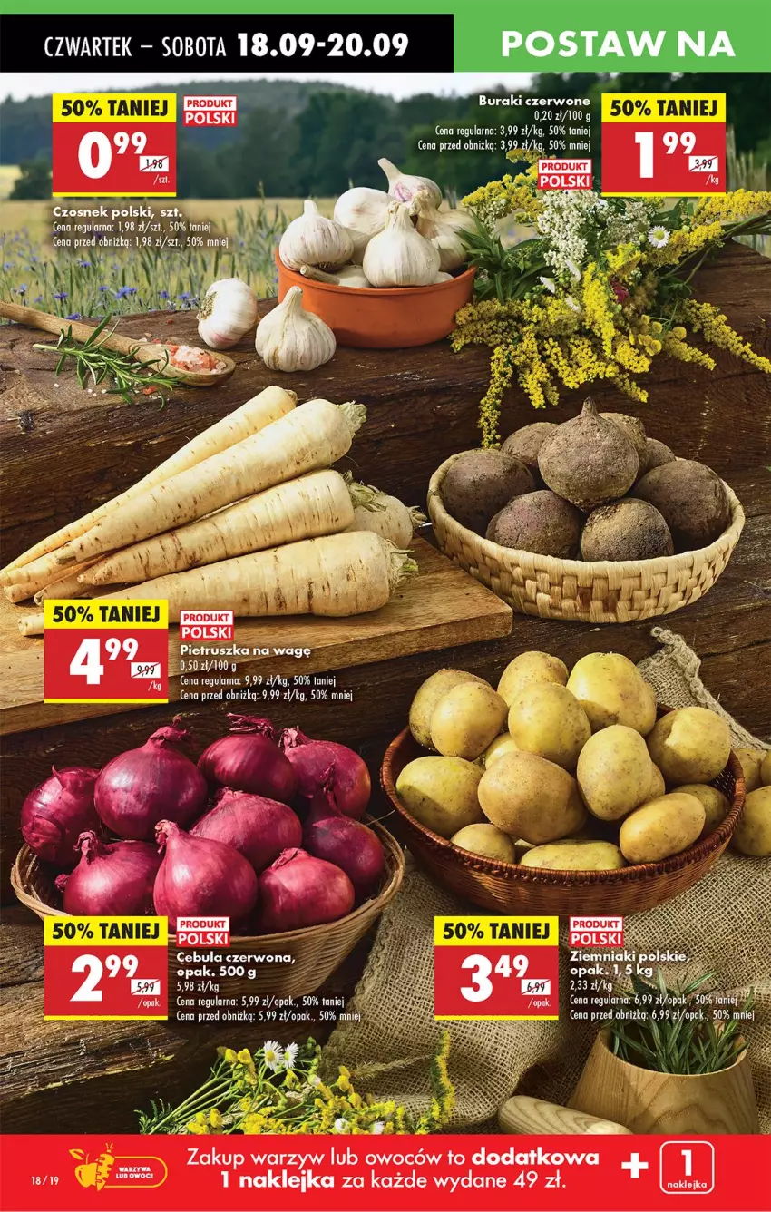 Gazetka promocyjna Biedronka - Od Czwartku - ważna 18.09 do 24.09.2025 - strona 18 - produkty: Buraki, Cebula, Cebula czerwona, Fa, Flaki, Klej, Pietruszka