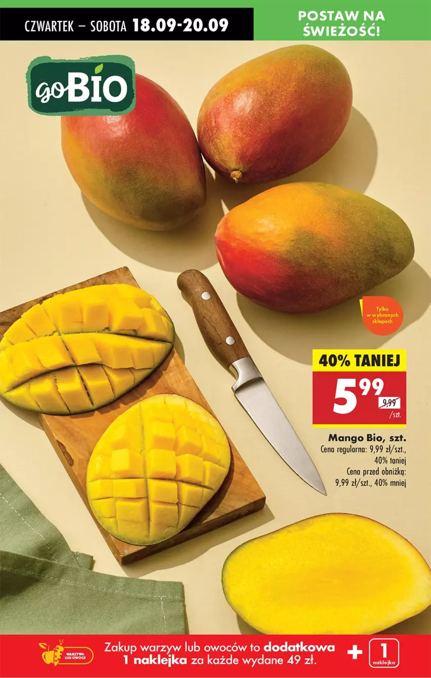 Gazetka promocyjna Biedronka - Od Czwartku - ważna 18.09 do 24.09.2025 - strona 22 - produkty: Mango