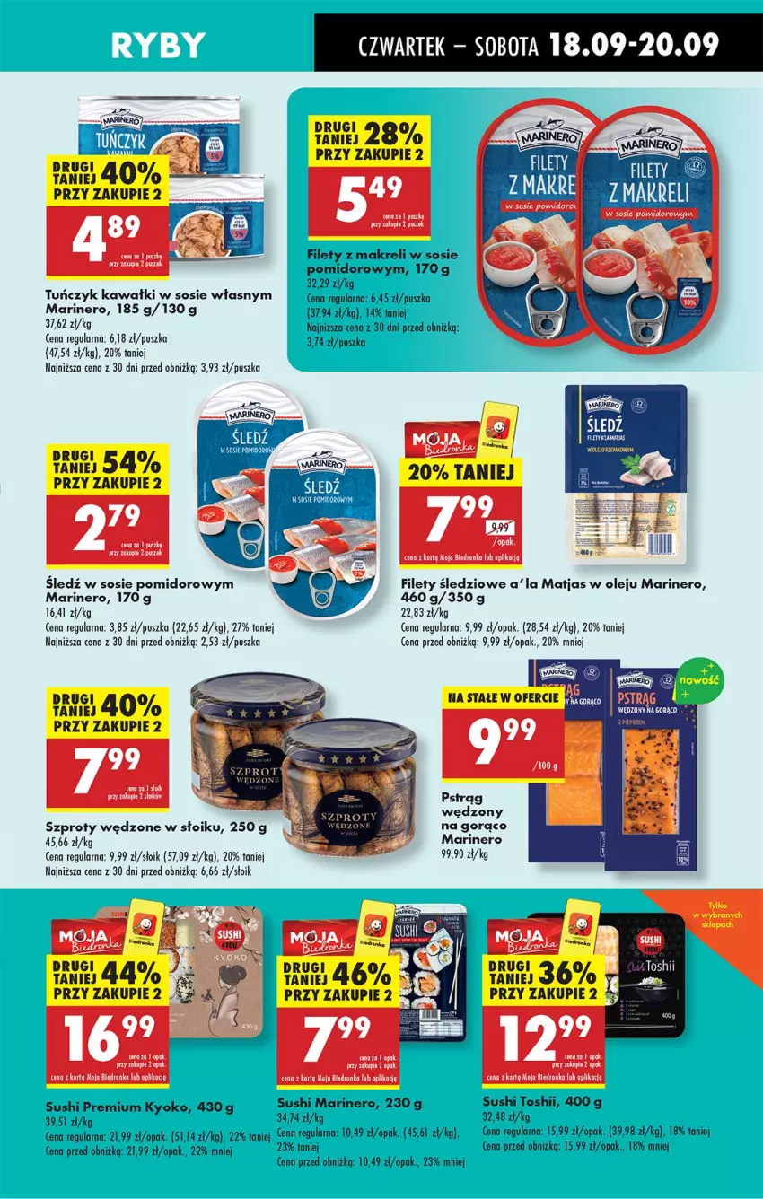 Gazetka promocyjna Biedronka - Od Czwartku - ważna 18.09 do 24.09.2025 - strona 31 - produkty: Fa, Kawa, Matjas, Olej, Sos, Sushi, Szprot, Tuńczyk
