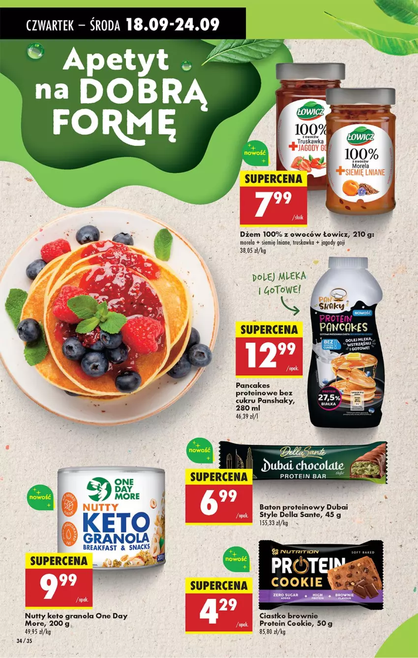 Gazetka promocyjna Biedronka - Od Czwartku - ważna 18.09 do 24.09.2025 - strona 42 - produkty: Baton, Dell, Dżem, Fa, Gra, Granola, Jagody, Jagody goji, Morela, Sante