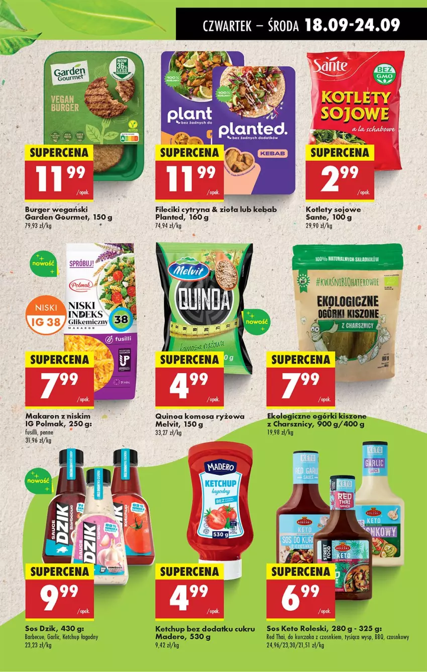 Gazetka promocyjna Biedronka - Od Czwartku - ważna 18.09 do 24.09.2025 - strona 43 - produkty: Burger, Kebab, Ketchup, Kotlet, Kurczak, Makaron, Melvit, Olma, Penne, Quinoa, Ryż, Sante, Sos