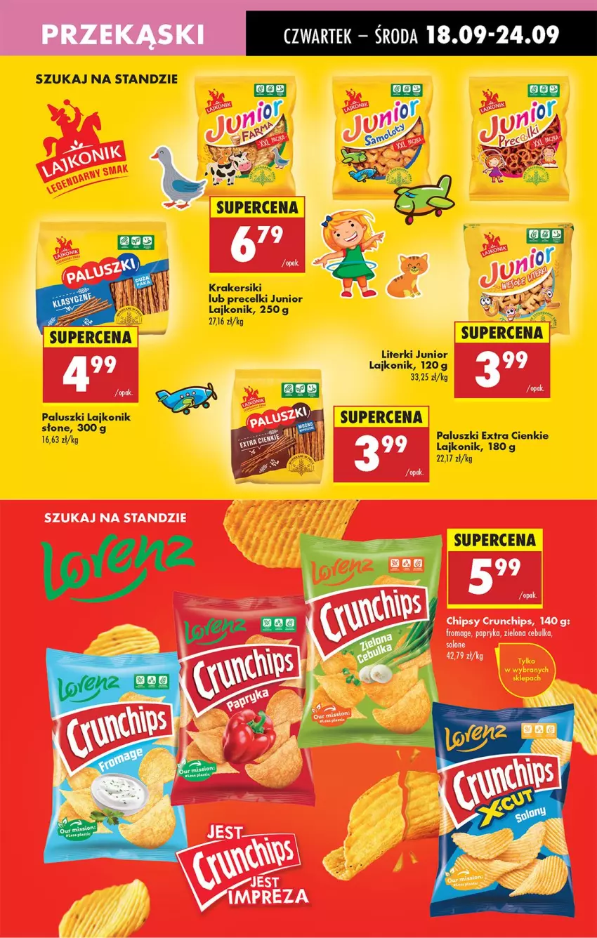 Gazetka promocyjna Biedronka - Od Czwartku - ważna 18.09 do 24.09.2025 - strona 53 - produkty: Chipsy, Crunchips, Lajkonik, Papryka, Precelki