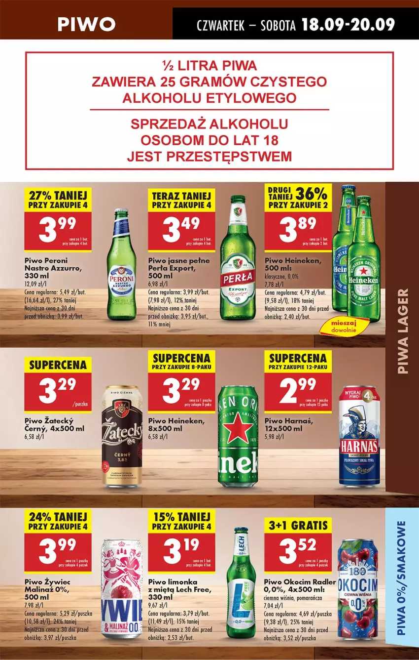 Gazetka promocyjna Biedronka - Od Czwartku - ważna 18.09 do 24.09.2025 - strona 61 - produkty: Heineken, Koc, Limonka, Perła, Piwa, Piwo, Piwo jasne, Por, Tera