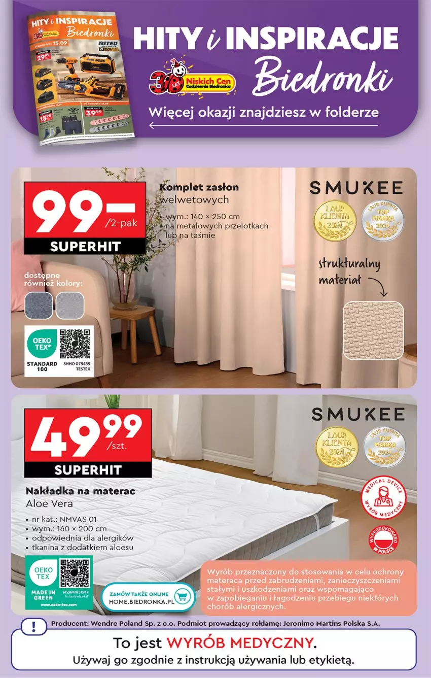 Gazetka promocyjna Biedronka - Od Czwartku - ważna 18.09 do 24.09.2025 - strona 74 - produkty: Aloe vera, Materac, Tera