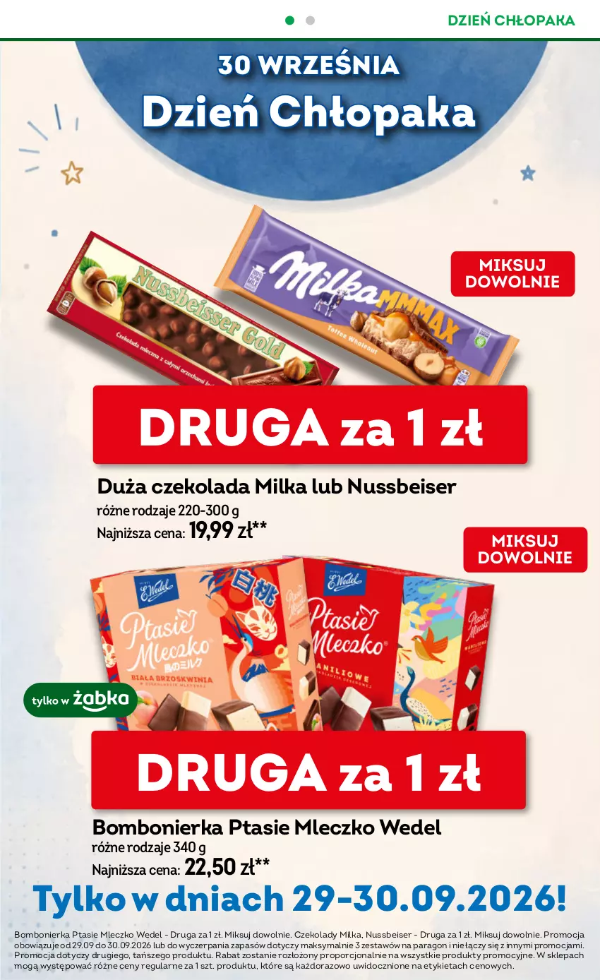 Gazetka promocyjna Żabka - gazetka-promocyjna-39-40-2026 - ważna 23.09 do 06.10.2026 - strona 14 - produkty: Czekolada, Milka, Mleczko, Por, Ptasie mleczko, Ser