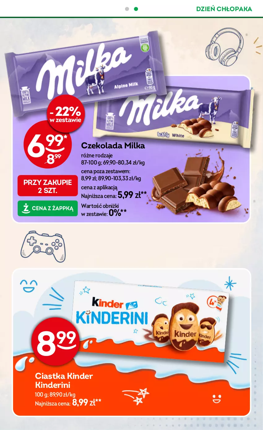 Gazetka promocyjna Żabka - gazetka-promocyjna-39-40-2026 - ważna 23.09 do 06.10.2026 - strona 15 - produkty: Ciastka, Czekolada, Kinder, Milka