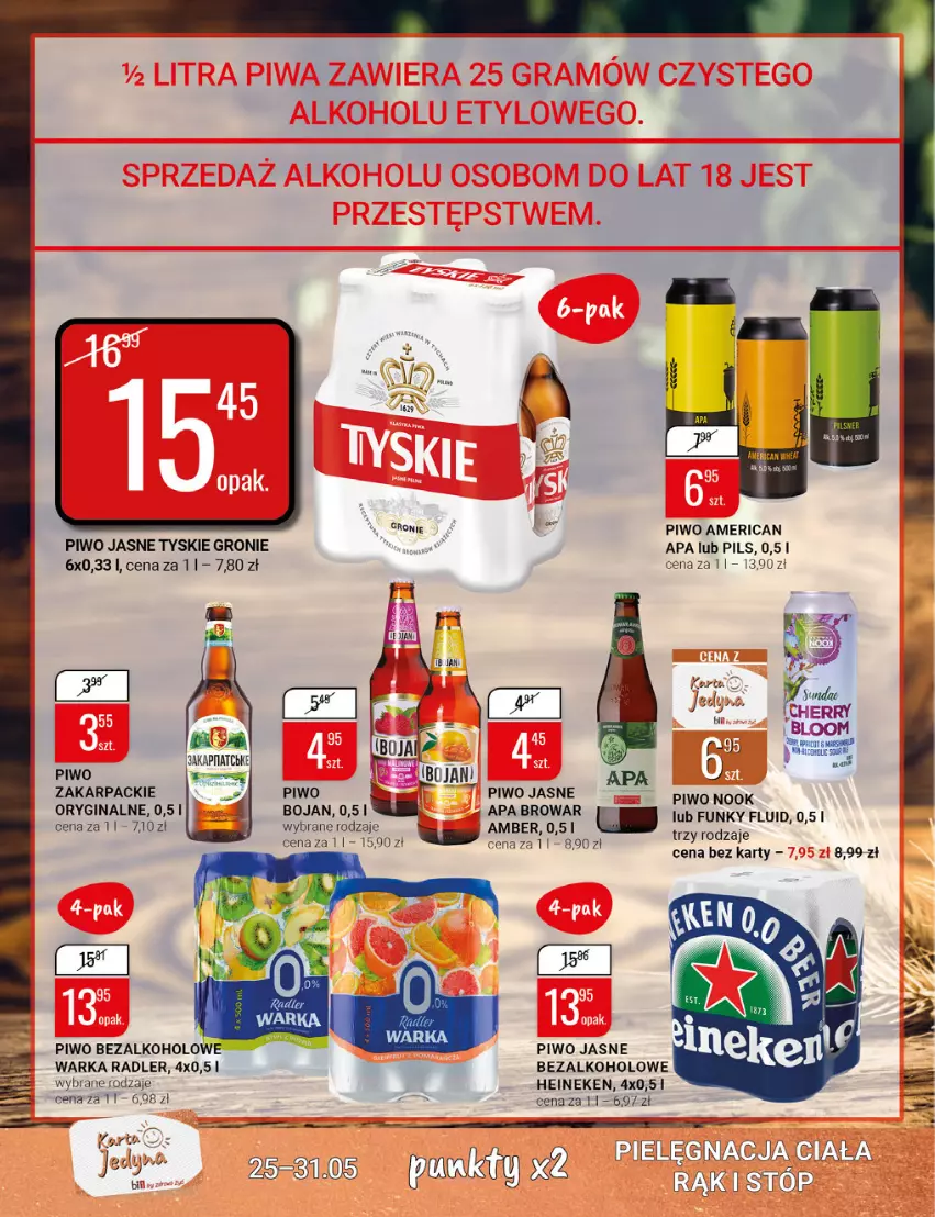 Gazetka promocyjna Bi1 - Letniej zabawy czas - ważna 25.05 do 31.05.2022 - strona 14 - produkty: Gin, Heineken, Karp, Piwo, Piwo jasne, Radler, Tyskie, Warka