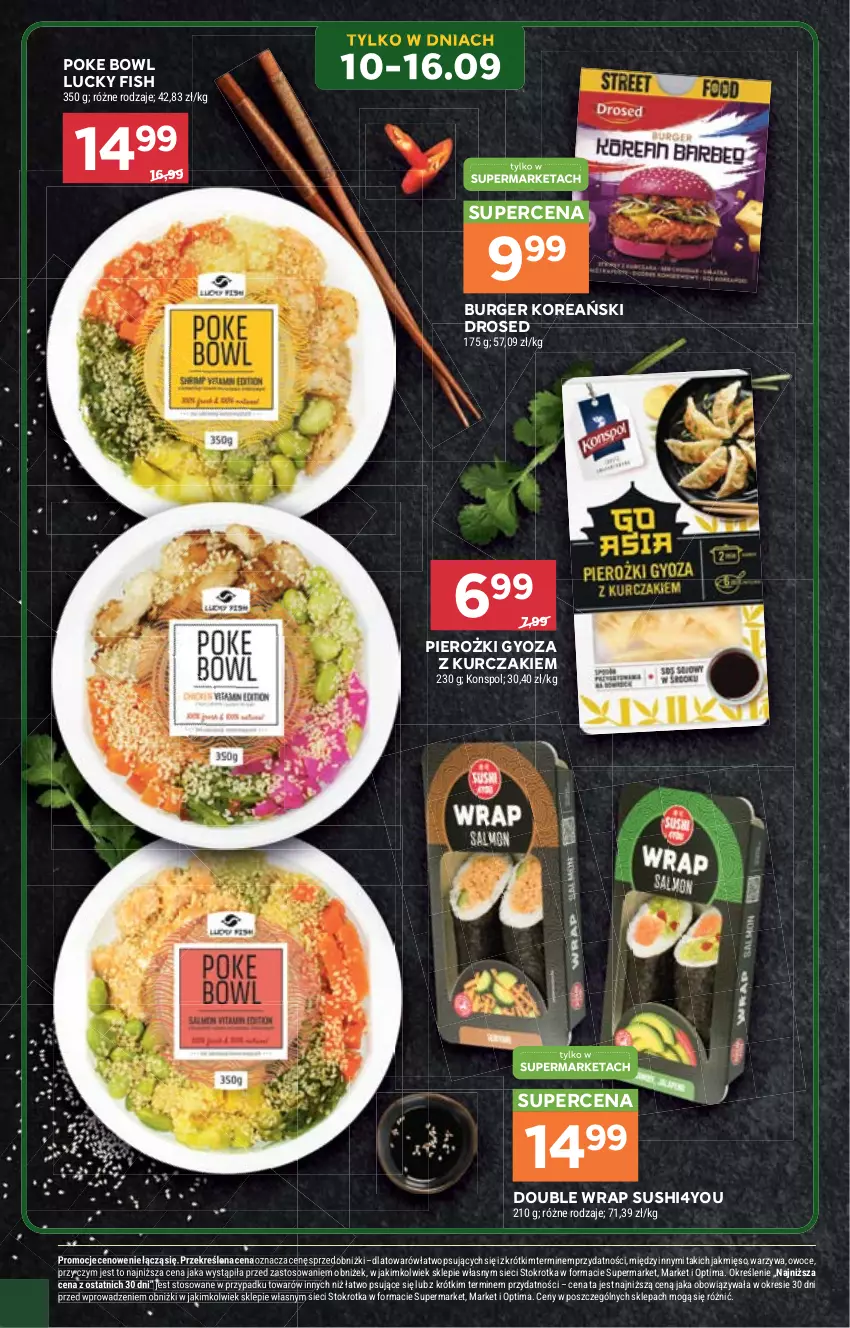Gazetka promocyjna Stokrotka - Azja od Kuchni - ważna 03.09 do 13.09.2026 - strona 11 - produkty: Burger, Kurczak, Mięso, Optima, Owoce, Sushi, Warzywa