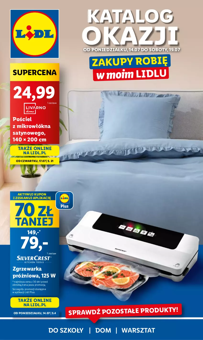 Gazetka promocyjna Lidl - GAZETKA - ważna 14.07 do 19.07.2025 - strona 1 - produkty: Pościel, Warka