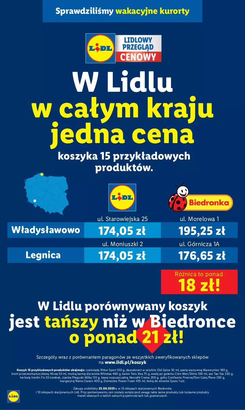 Gazetka promocyjna Lidl - GAZETKA - ważna 14.07 do 19.07.2025 - strona 2 - produkty: Baton, Ciastka, Dan Cake, Dezodorant, Domestos, Fa, Gofry, Gra, Kosz, Krem przeciwzmarszczkowy, Mars, Milka, Nescafé, Nivea, Old Spice, Por, Rama, Ritter Sport, Ser, Sos, Sport, Syoss, Twix, Whiskas
