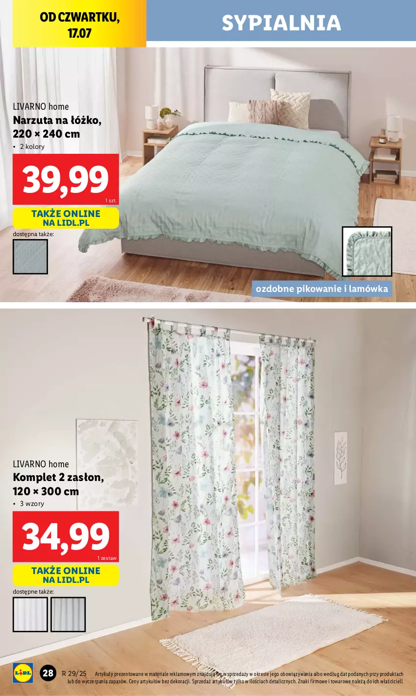 Gazetka promocyjna Lidl - GAZETKA - ważna 14.07 do 19.07.2025 - strona 38 - produkty: Ivar, Narzuta, Sypialnia