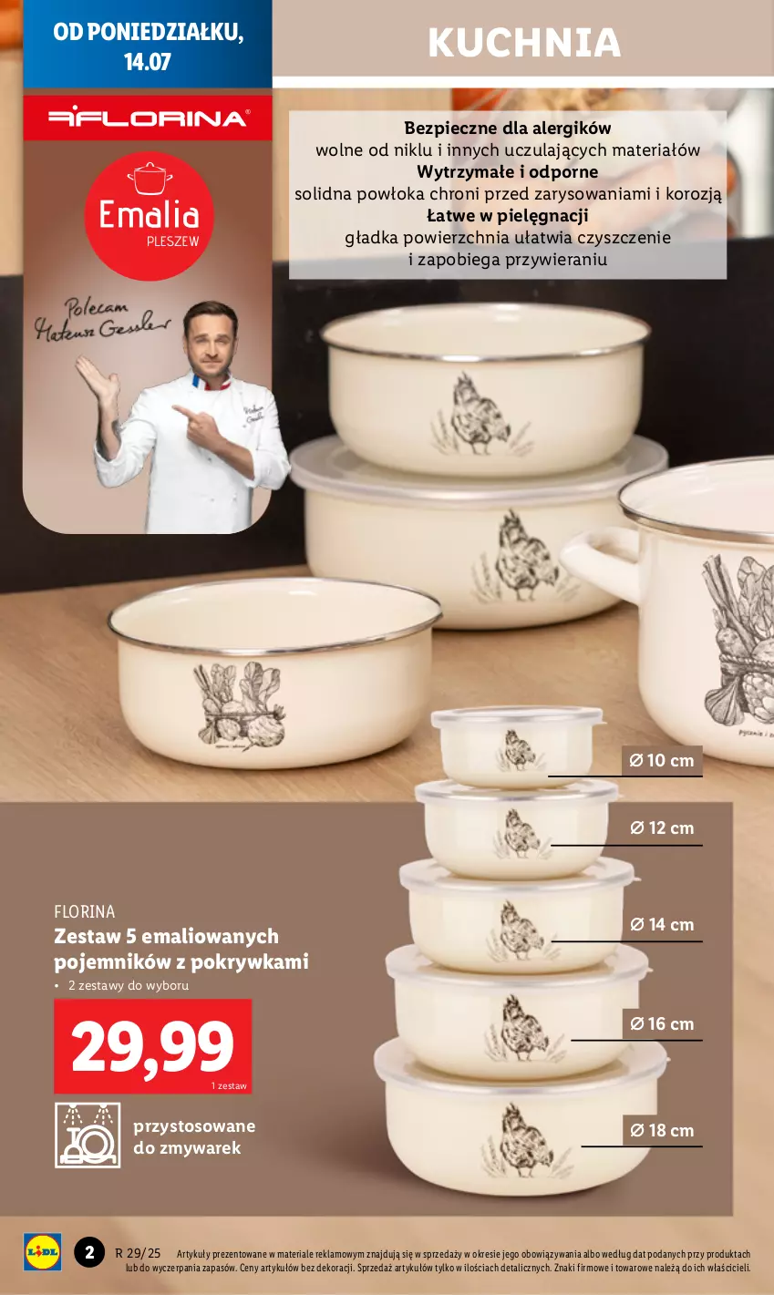 Gazetka promocyjna Lidl - GAZETKA - ważna 14.07 do 19.07.2025 - strona 4 - produkty: Kuchnia, Piec, Pojemnik, Por